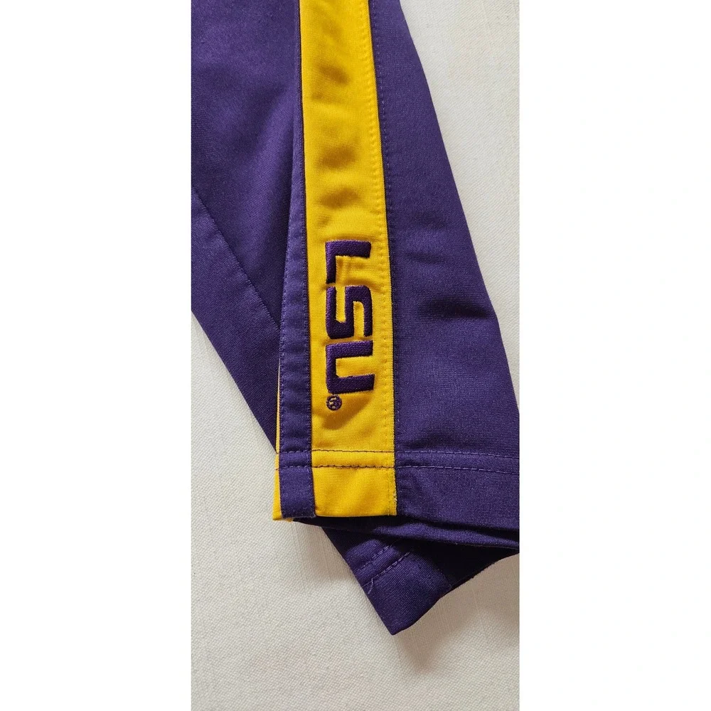 Nike LSU Tigers Purple Gold Track Pants Boys Size 7 Youth Athletic Sweatpants